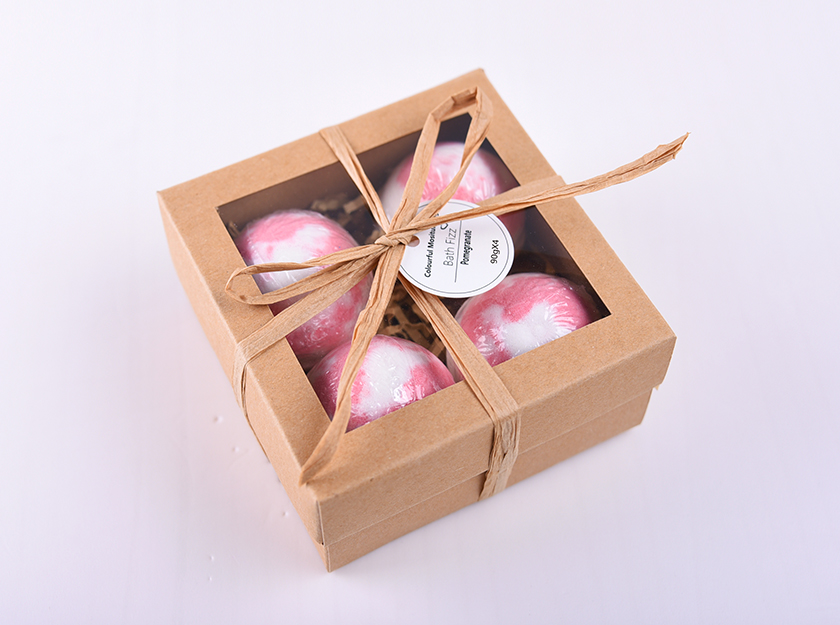 Colourful Bath Bomb Kraft Paper Box